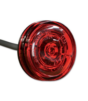 Red round light with LED Ø 38mm