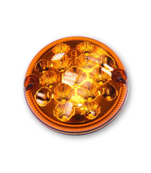 Orange LED arrow light 12-24V Ø95 mm superseal connector