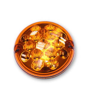 Oranges LED-Pfeillicht 12-24V Ø95 mm Superseal-Stecker