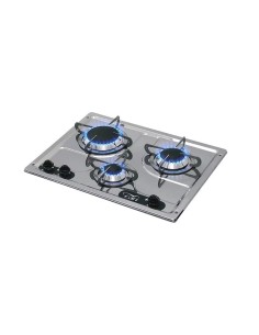 Cocina de acero inoxidable de 3 quemadores con tres...