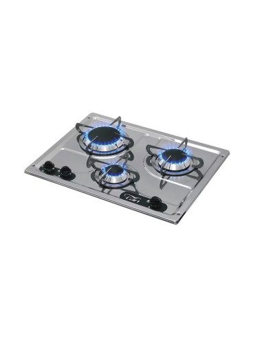 Can 3-burner stainless steel hob with three gas...