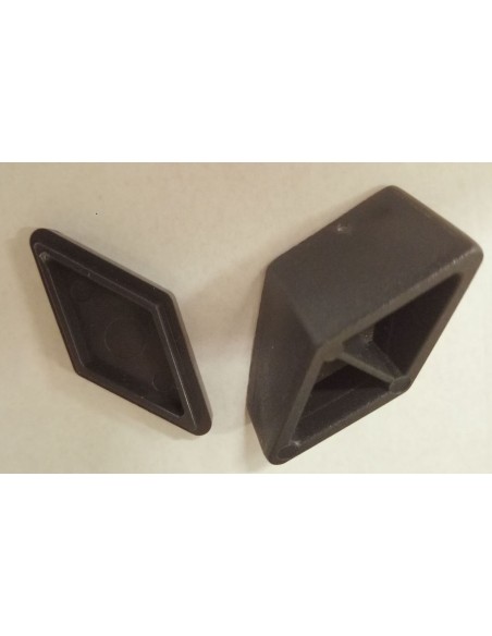 LIPPERT Manilla de la puerta de entrada en ABS RAL 7021 negro con tapones