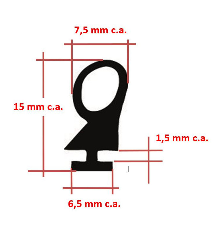 5 mt Rubber Profile Door or Window