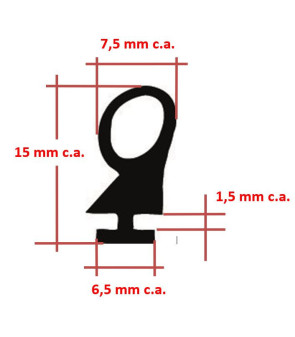 5 mt Rubber Profile Door or Window