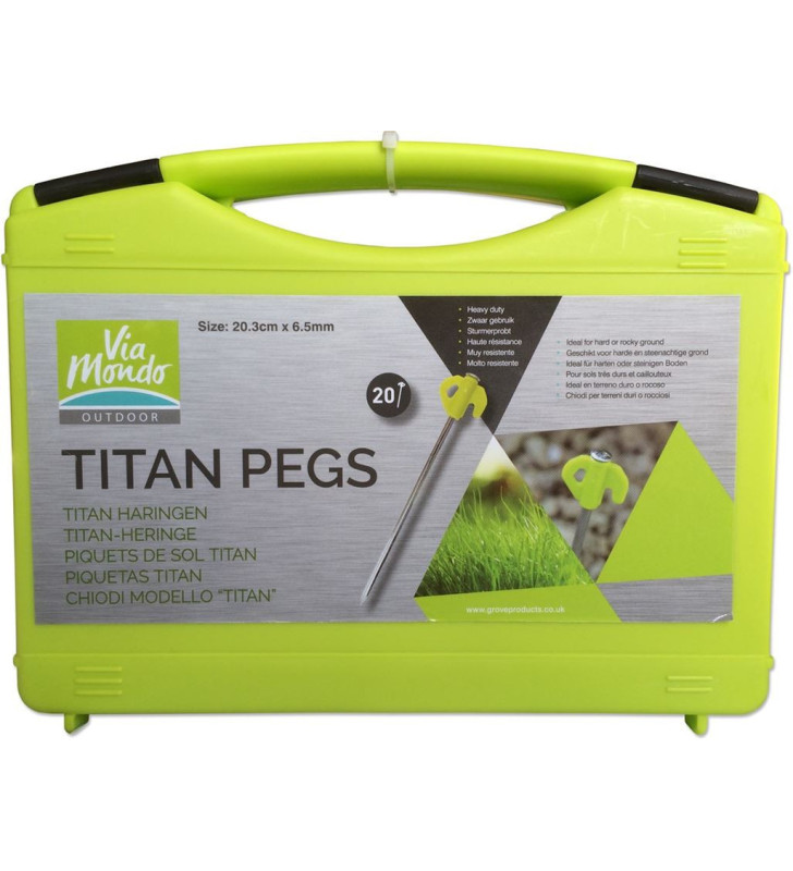 Clous de fixation ViaMondo Titan Pegs avec fixation pratique