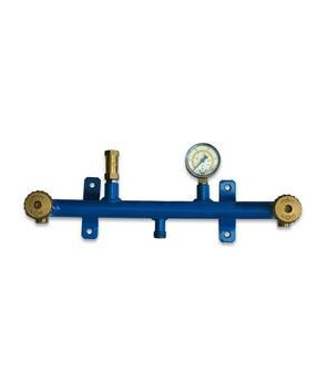 2-cylinder control unit, safety valve + pressure gauge