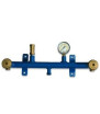 2-cylinder control unit, safety valve + pressure gauge