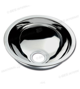 Round stainless steel sink...