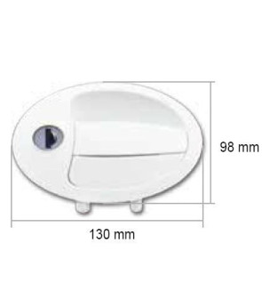 FAP 1096KIT28N Lock handle for lockers with keys x art 6976