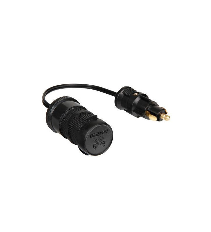 12V / 24V single socket adapter with DIN 8A 3mt plug