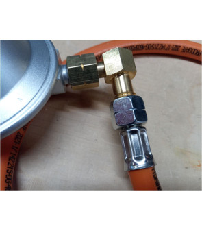 Raccordo ad angolo girevole 1/4"M - 1/4" F fornello a gas