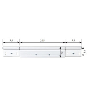 HINGE KIT C01 48X200 + 2*43X70 WHITE OR SILVER RAL9010