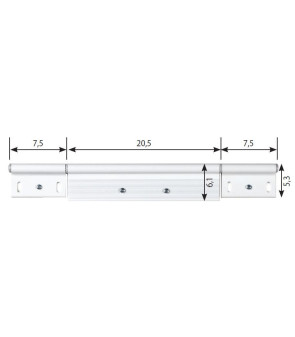 KIT BISAGRA C01 48X200 + 2*43X70 BLANCO O PLATA RAL9010