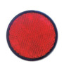 Reflex reflector Ø 60 with red sticker