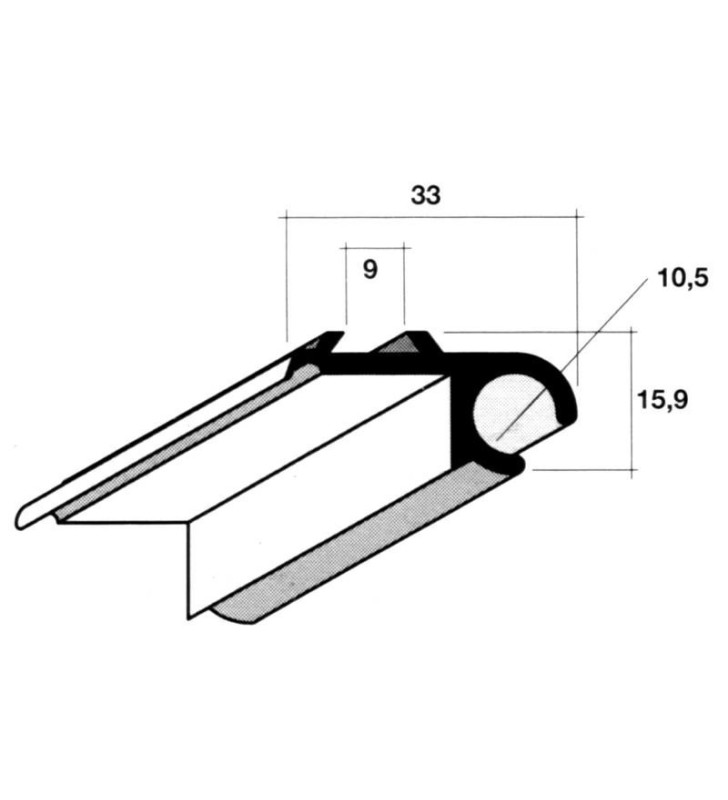 Relay with 1 meter silver anodized veranda holder