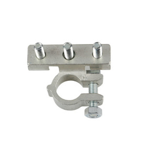 Battery clamp for cable lug hole Ø 6/6/6 mm - Positive pole