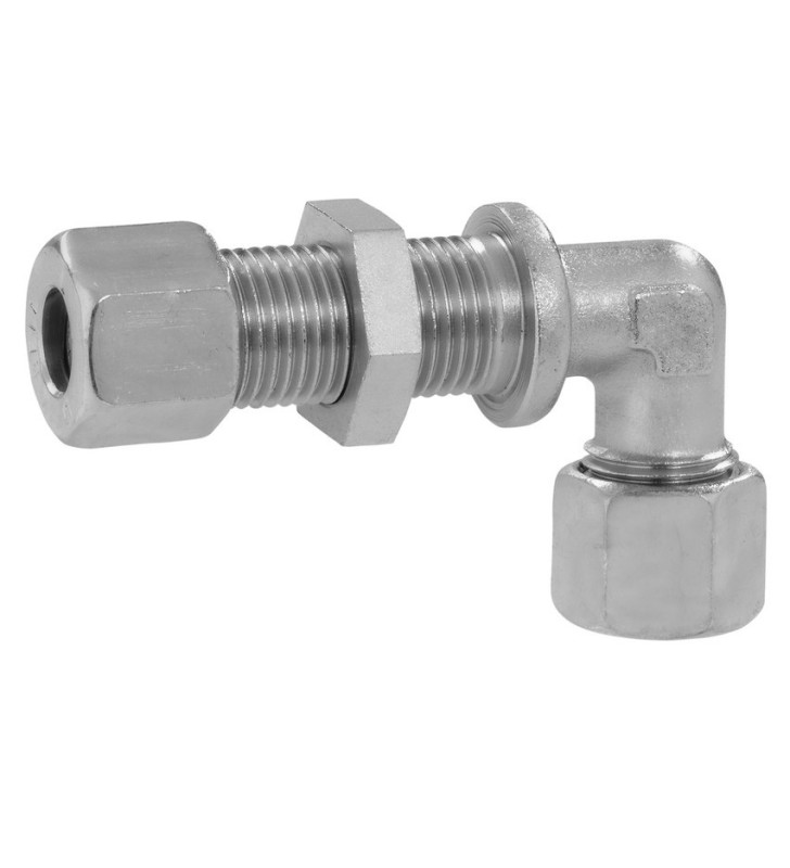 Wall pass fitting acc galvanized 90 ° gas 8mm galvanized