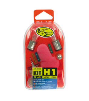 Kit lampade di ricambio 11 pz, alogena H1 - 12V