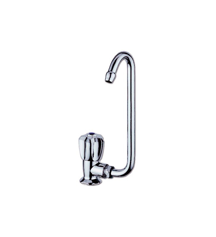 ELKA CHROME brass left tap with folding spout