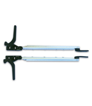 Paire de bras en polyplastique 500-650 mm fixation par vis à pression